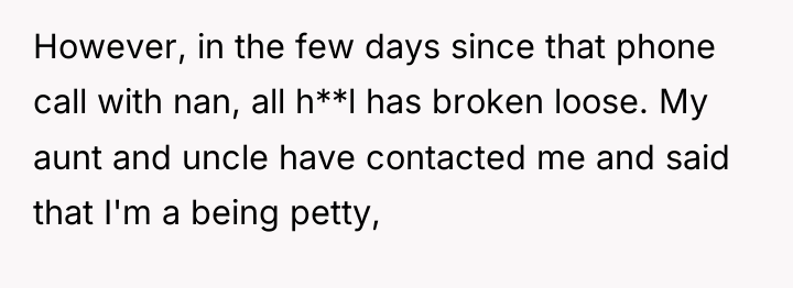However, in the few days since that phone call with...