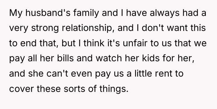 My husband's family and I have always had a very...
