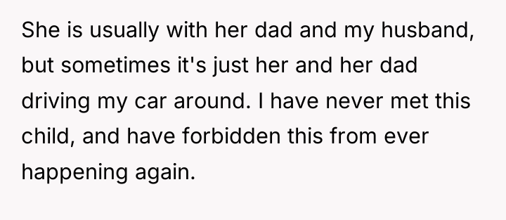 She is usually with her dad and my husband, but...
