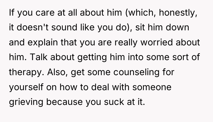 If you care at all about him (which, honestly, it...