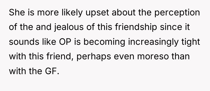 She is more likely upset about the perception of the...