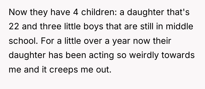 Now they have 4 children: a daughter that's 22 and...
