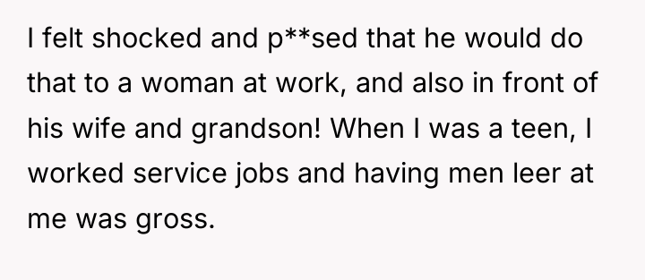 I felt shocked and p**sed that he would do that...