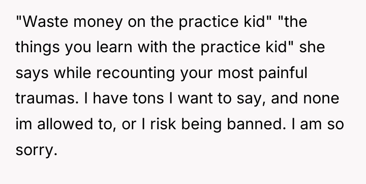 "Waste money on the practice kid" "the things you learn...