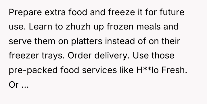 Prepare extra food and freeze it for future use. Learn...