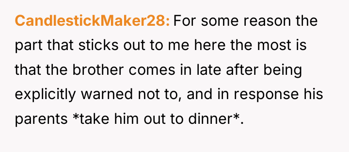 CandlestickMaker28 For some reason the part that sticks out to...