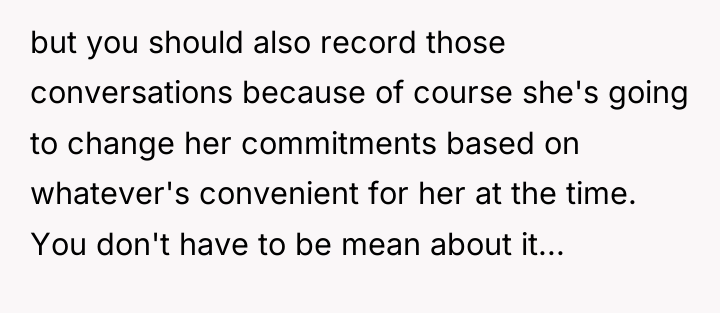 but you should also record those conversations because of course...