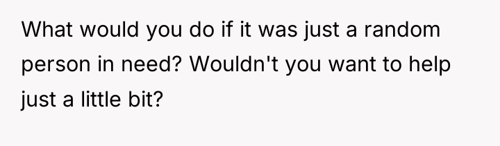 What would you do if it was just a random...