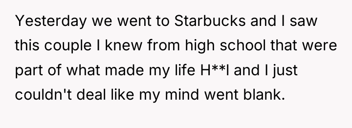 Yesterday we went to Starbucks and I saw this couple...