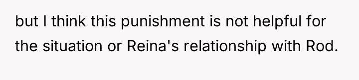 but I think this punishment is not helpful for the...