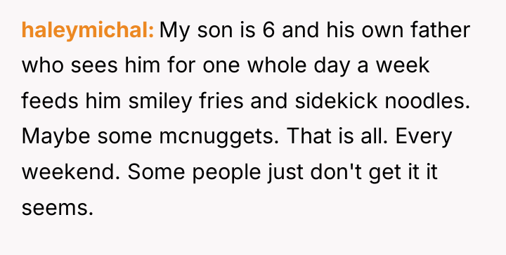 haleymichal My son is 6 and his own father who...
