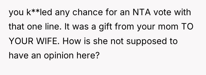 you k**led any chance for an NTA vote with that...