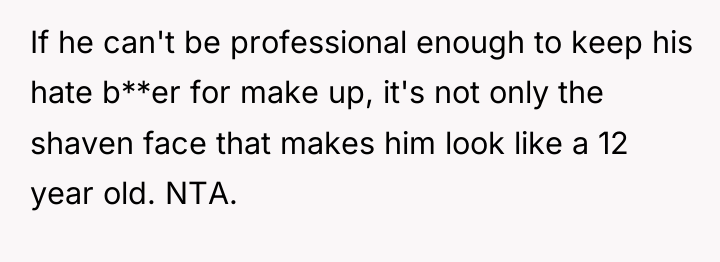 If he can't be professional enough to keep his hate...