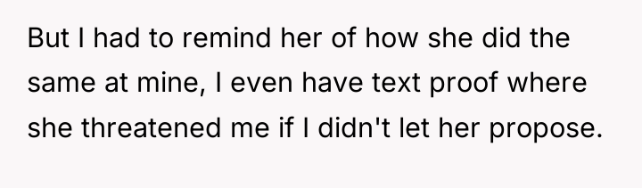 But I had to remind her of how she did...