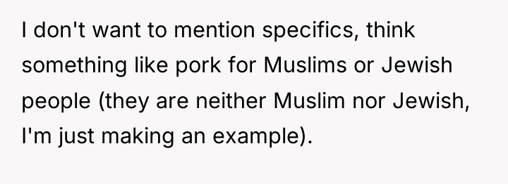 I don't want to mention specifics, think something like pork...