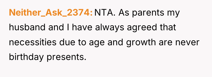 Neither_Ask_2374 NTA. As parents my husband and I have always...