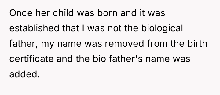 Once her child was born and it was established that...