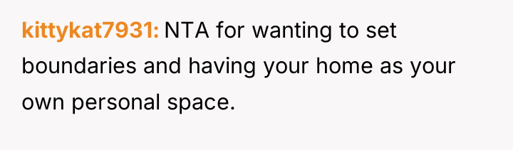 kittykat7931 NTA for wanting to set boundaries and having your...