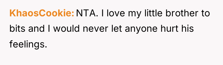KhaosCookie NTA. I love my little brother to bits and...