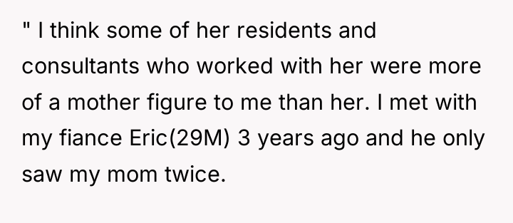 " I think some of her residents and consultants who...