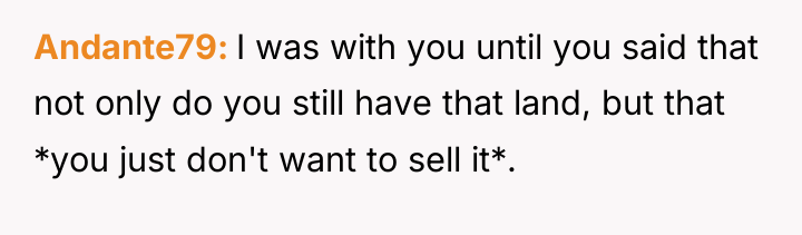Andante79 I was with you until you said that not...