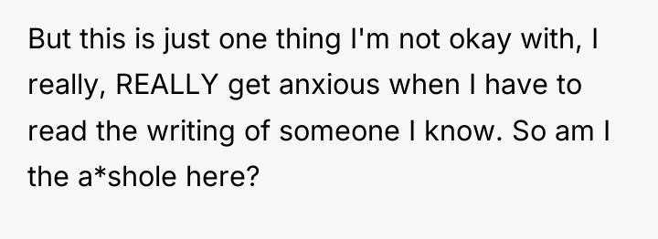But this is just one thing I'm not okay with,...