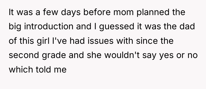 It was a few days before mom planned the big...