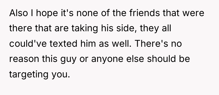 Also I hope it's none of the friends that were...