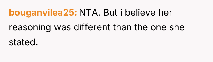 bouganvilea25 NTA. But i believe her reasoning was different than...