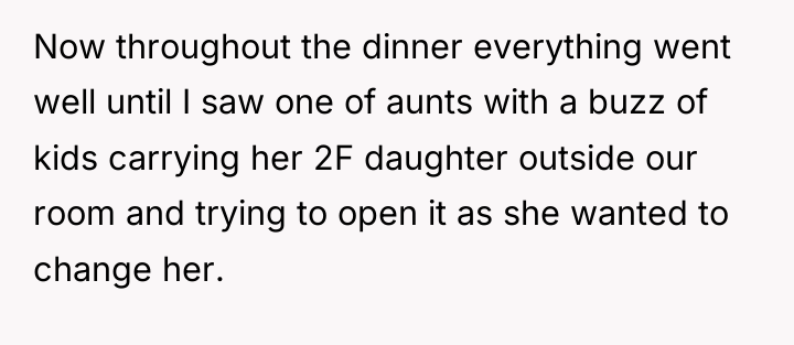 Now throughout the dinner everything went well until I saw...