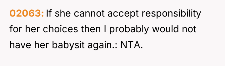 02063 If she cannot accept responsibility for her choices then...
