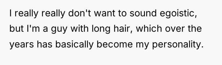 I really really don't want to sound egoistic, but I'm...