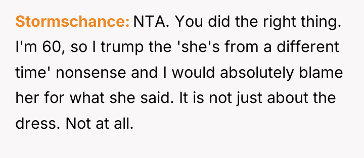 Stormschance NTA. You did the right thing. I'm 60, so...