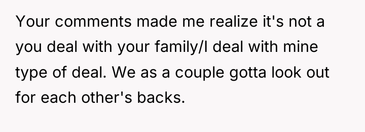 Your comments made me realize it's not a you deal...