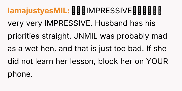 IamajustyesMIL ⭐⭐⭐IMPRESSIVE⭐⭐⭐⭐⭐⭐ very very IMPRESSIVE. Husband has his priorities straight....