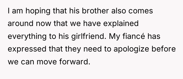 I am hoping that his brother also comes around now...