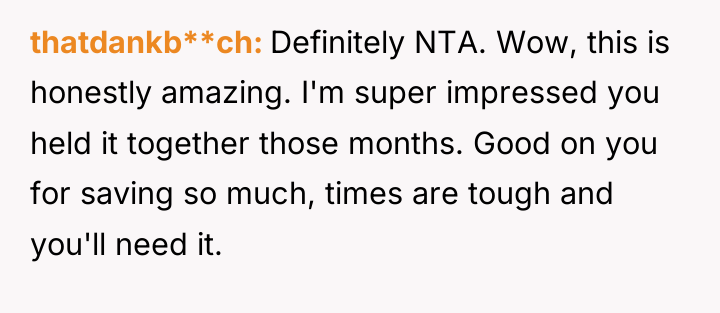 thatdankb**ch Definitely NTA. Wow, this is honestly amazing. I'm super...