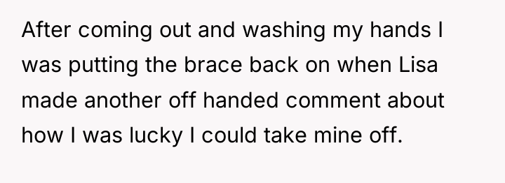 After coming out and washing my hands I was putting...
