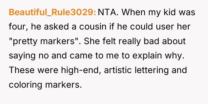 Beautiful_Rule3029 NTA. When my kid was four, he asked a...