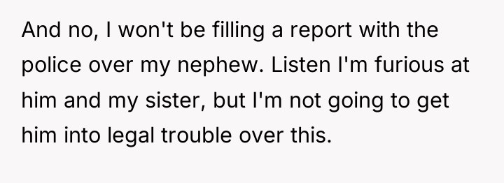 And no, I won't be filling a report with the...