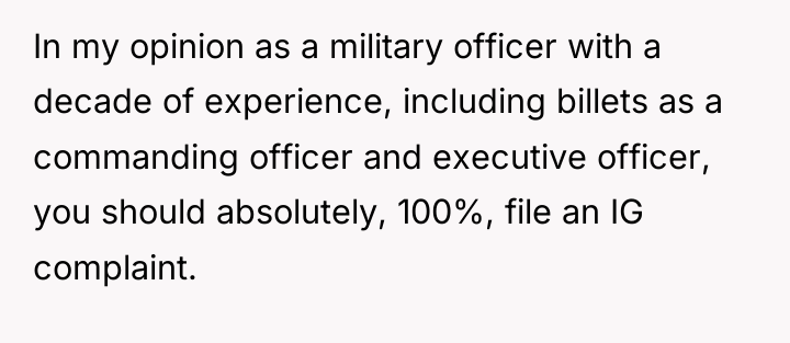 In my opinion as a military officer with a decade...