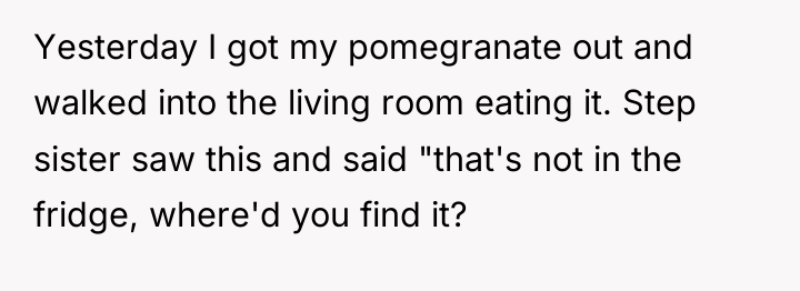 Yesterday I got my pomegranate out and walked into the...