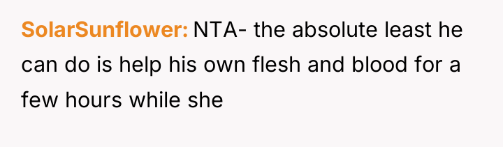 SolarSunflower NTA- the absolute least he can do is help...