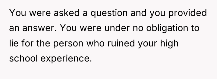 You were asked a question and you provided an answer....