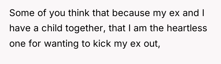 Some of you think that because my ex and I...