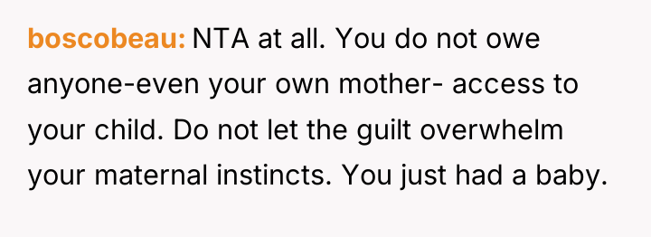 boscobeau NTA at all. You do not owe anyone-even your...