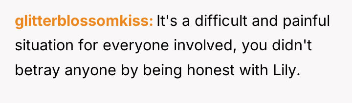glitterblossomkiss It's a difficult and painful situation for everyone involved,...
