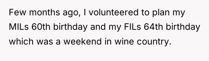 Few months ago, I volunteered to plan my MILs 60th...