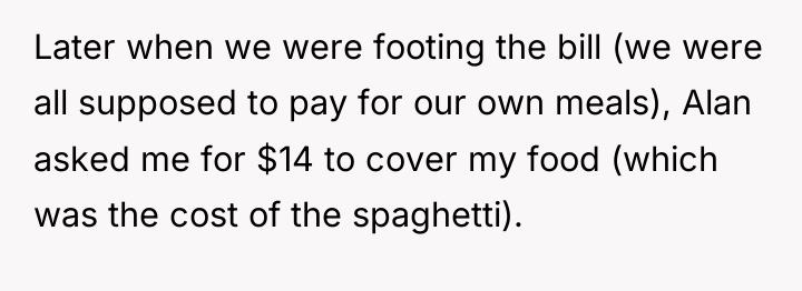 Later when we were footing the bill (we were all...