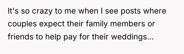 It's so crazy to me when I see posts where...